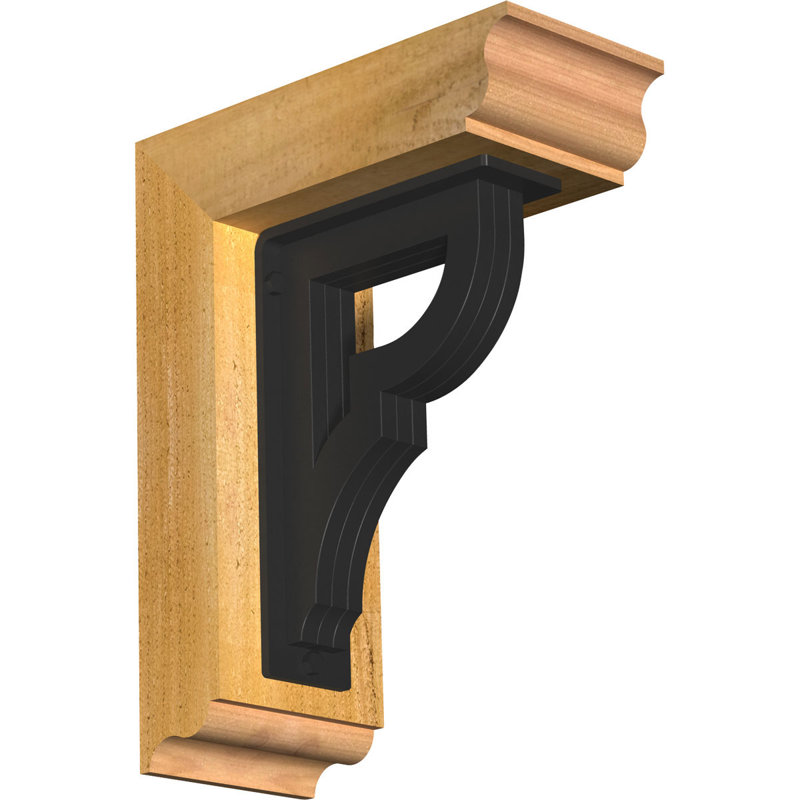 Support de fer triple Bradford, H 12 po x P 9 1/2 po, Cèdre rouge de l'Ouest l 4 po x T 2 po (sciage br