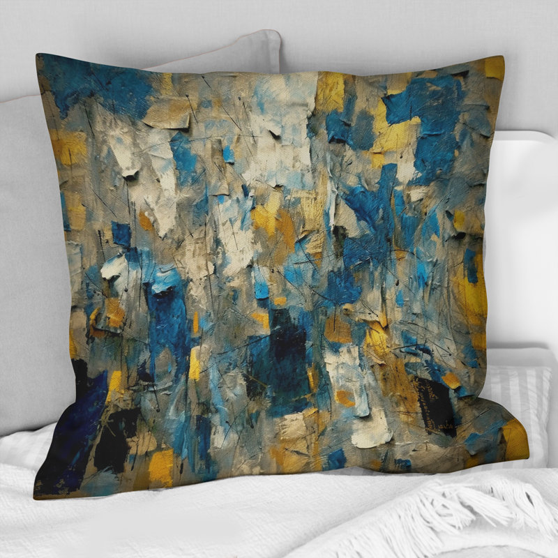 Coussin décoratif rétro Southern Sunset Abstract Expressionism II - Abstract Collages