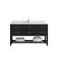 Parker 60 po X P 22 po Meuble-lavabo simple en D noir avec quartz Cove Edge-110411799