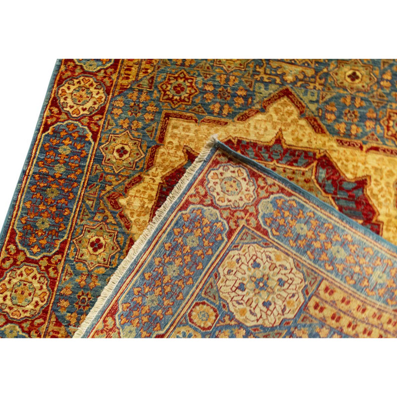Oriental Area Rug in Blue/Red/Wine/Yellow