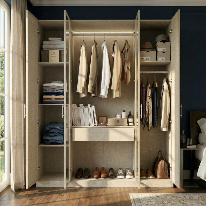 Armoire 4 portes 77,1 po H