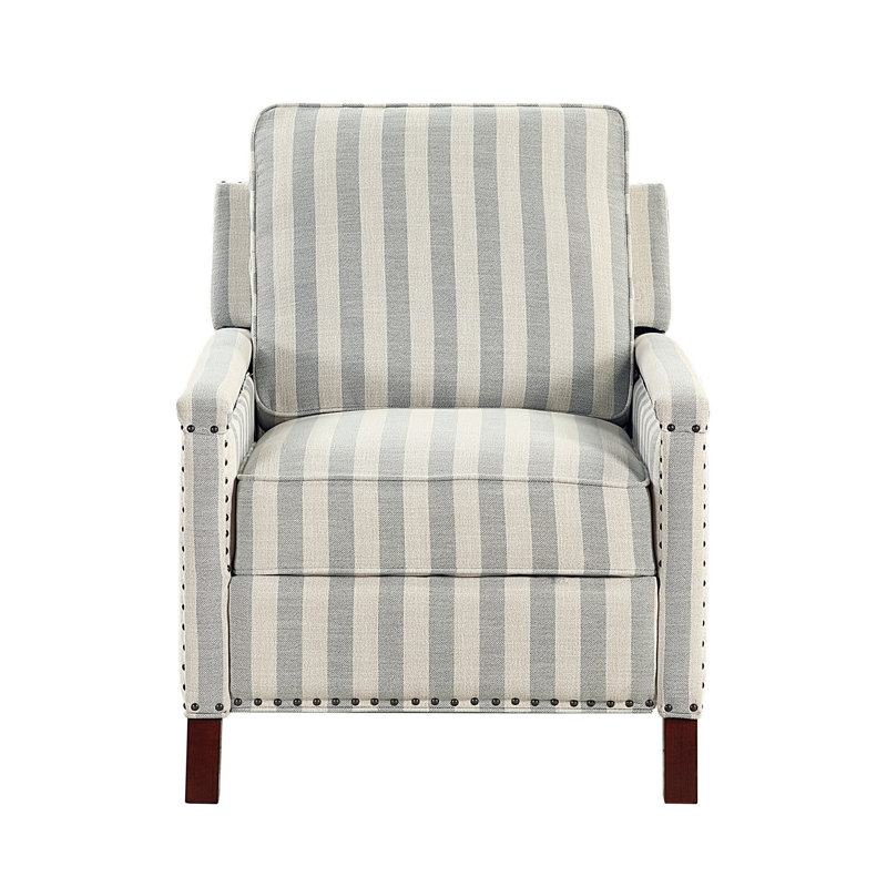 Fauteuil inclinable avec garniture cloutée pour le salon
