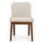 Ohler Mid Century Modern Solid Wood Linen Fabric Dining Chair