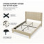 Eriksay Low Profile Upholstered Platform Bed with Wingback Headboard-296471721-393698366