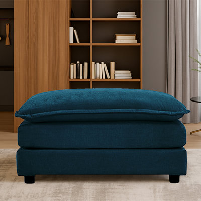 Upholstered Chenille Ottoman