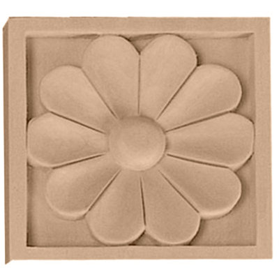 Medway 3.5'' H x 3.5'' W x 0.75'' D Wood Rosette Applique