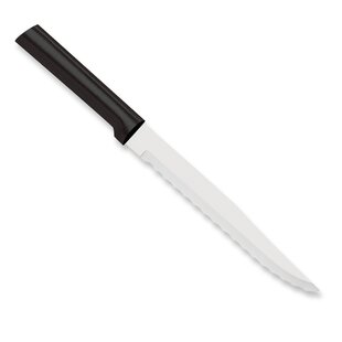 Rada Cutlery Serrated Steak Knife Blade Stainless Steel Resin, 7-3/4 Inches, Black Handle