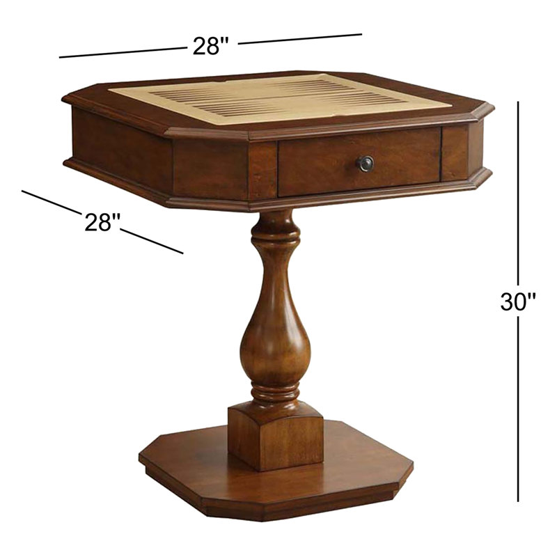 Bishop 28'' L 1 Game Multi Game Table, Brown