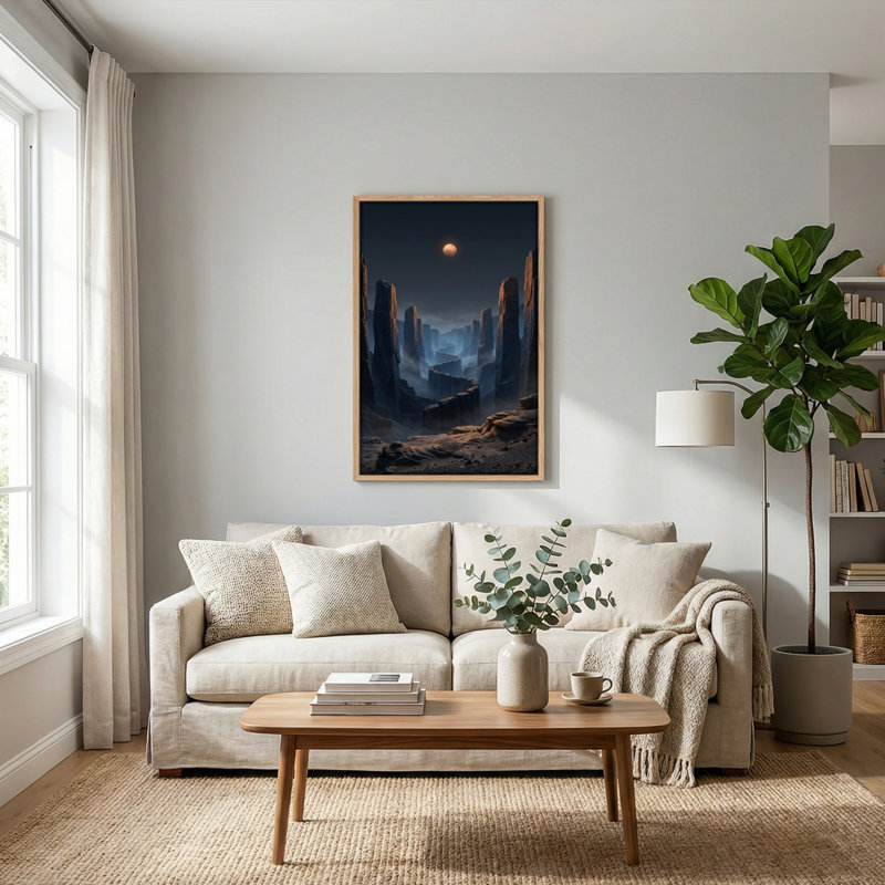 Ensemble de 1 tableau sur toile Mystic Canyon, 48"H x 36"W, Naturel