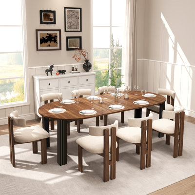 Table de salle à manger extensible de 43 à 78 pouces pour 4 à 8 personnes, table de salle à manger moderne en bois de ferme avec salle à manger et salon