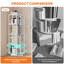 137cm H x 40cm W Metal Bookcase-134487429-134487431