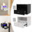 Floating Bedside Cabinet Floating Nightstand With Slide Drawers-1592144316
