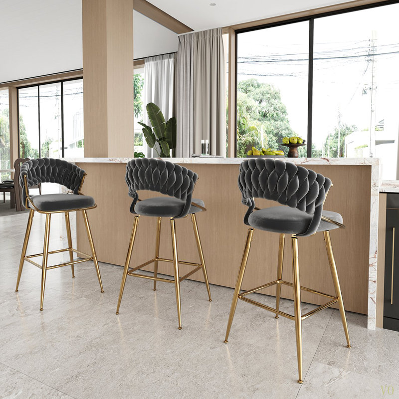 Tabouret de comptoir 25,2 po, Noir