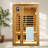 Deluxe Low-EMF 2-Person Far-Infrared Red Cedar Indoor Sauna Room
