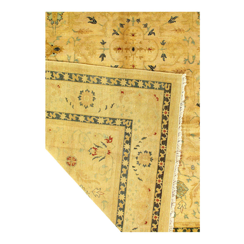 Tapis unique en laine ivoire 10 pi 1 po x 13 pi 9 po Maubara