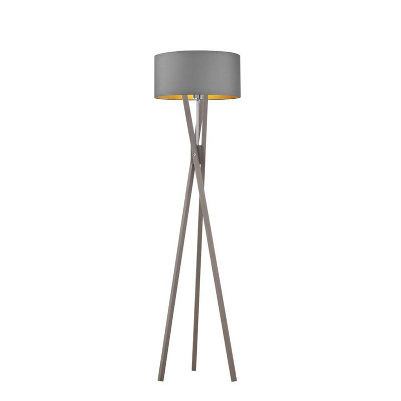 Quinnlynn 150cm Tripod Floor Lamp, Grey, Grey