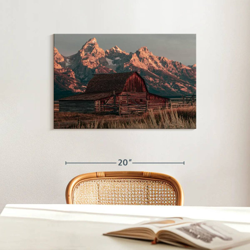 Lilie Scenic Teton Barn, H 16 po x l 24 po