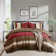 Boulder Striped Microsuede Plush Comforter Set in Farmhouse Style