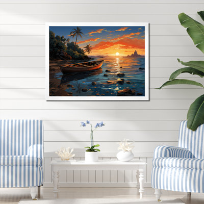 " Coastaltropical Boat At Dusk III "