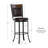 Swivel Upholstered Faux Leather Counter Stool