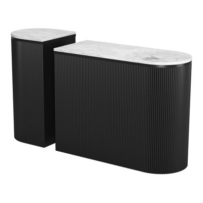 Ensemble de console Ormara (2 pièces) blanc et noir