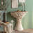 Brown+White Solid Wood Console Table