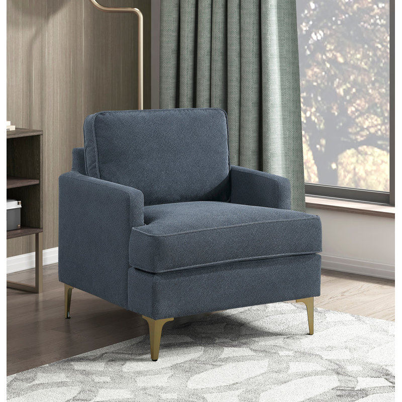 Chaise d'appoint 1pc Chenille, Gris foncé