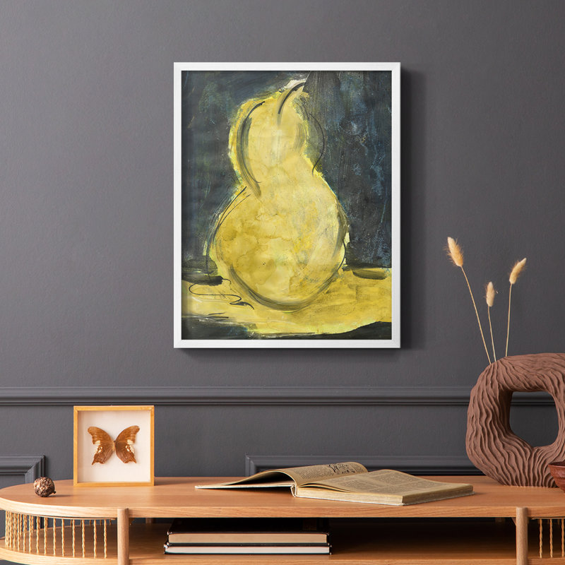 Reproduction encadrée Urban Pear II - bois massif, Blanc, H 10 po x l 8 po