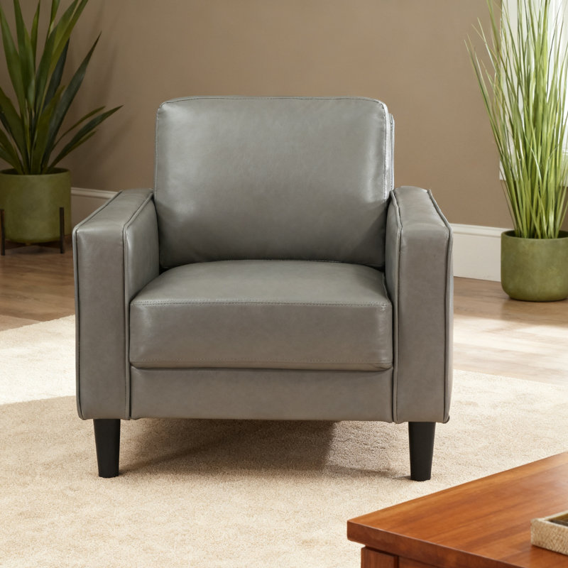 Fauteuil d'appoint rembourré gris Modern, Gris