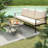 Comfortable Patio Sofas, Steel Wicker 3 Seater Modern Porch Balcony