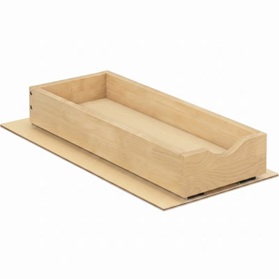 Muya Slide-Out Solid Wood Pull Out Drawer Soft Close Rails With Fixed Base Plate