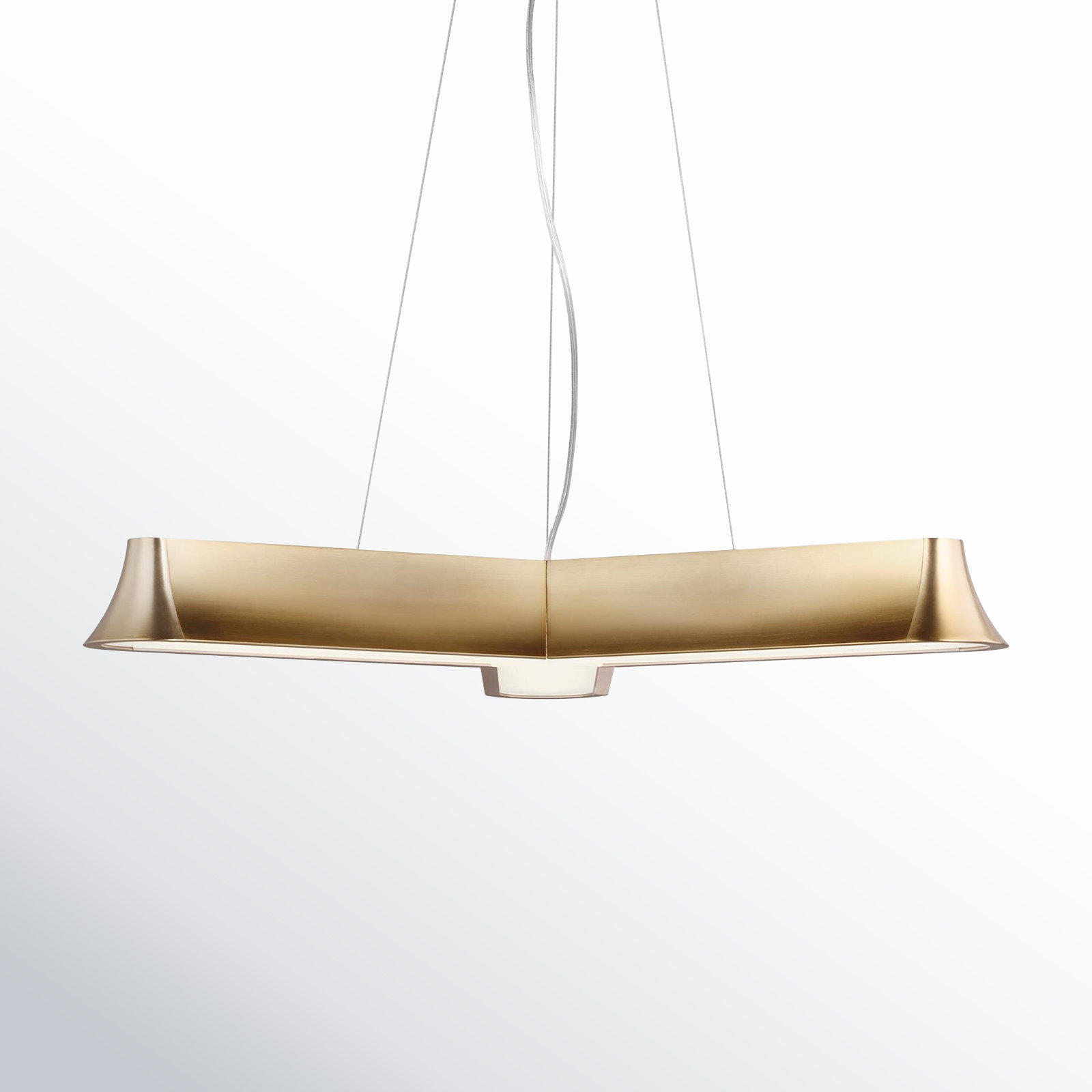 Alta 3 - Light Metal Dimmable LED Geometric Chandelier, Satin Brass