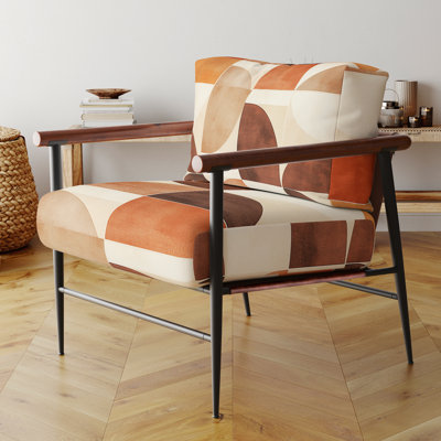 Fauteuil d'appoint abstrait Mid-Century - Fauteuil Crescent