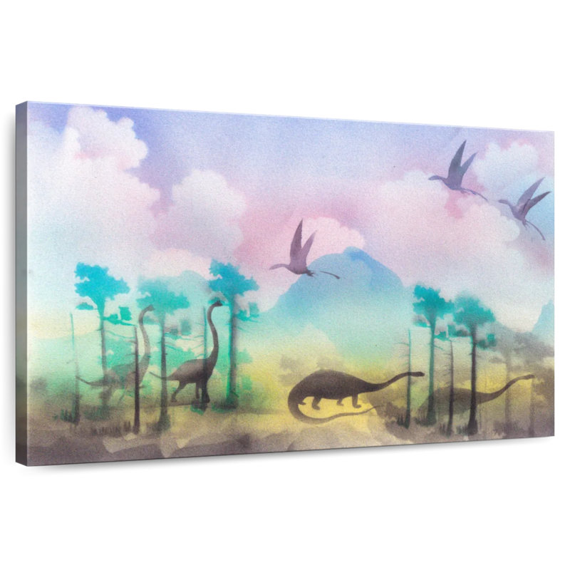 Ashelle, dinosaures de la forêt jurassique, H 24 po x l 36 po