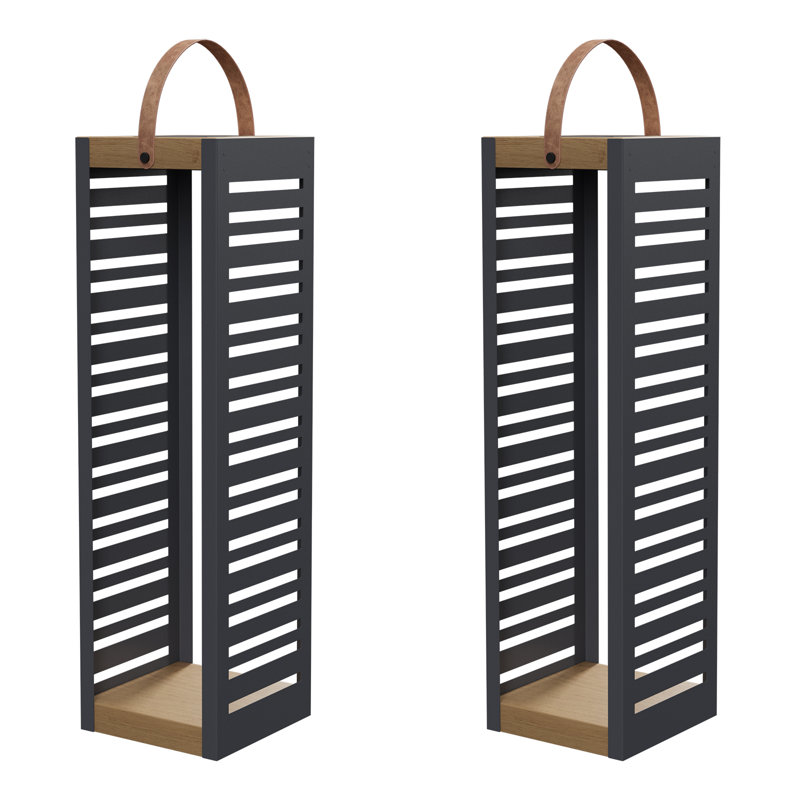 Ensemble de 2 lampes sur pied 32,25 po à imprimé teck à intensité variable (ensemble de 2)