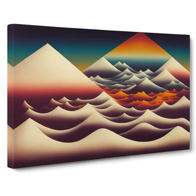 Snazzy Abstract Mountains - Wrapped Canvas
