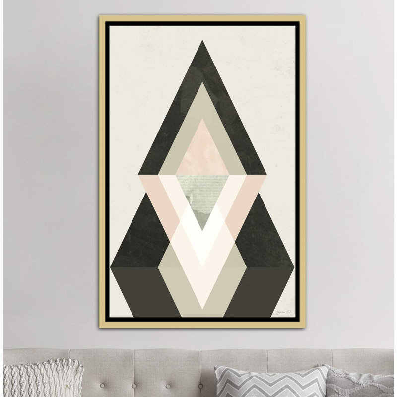« montagnes à partir de montagnes ii » par green lili-impression sur image, H 60 po x l 40po x P 1,5 po, Toile encadrée d'or