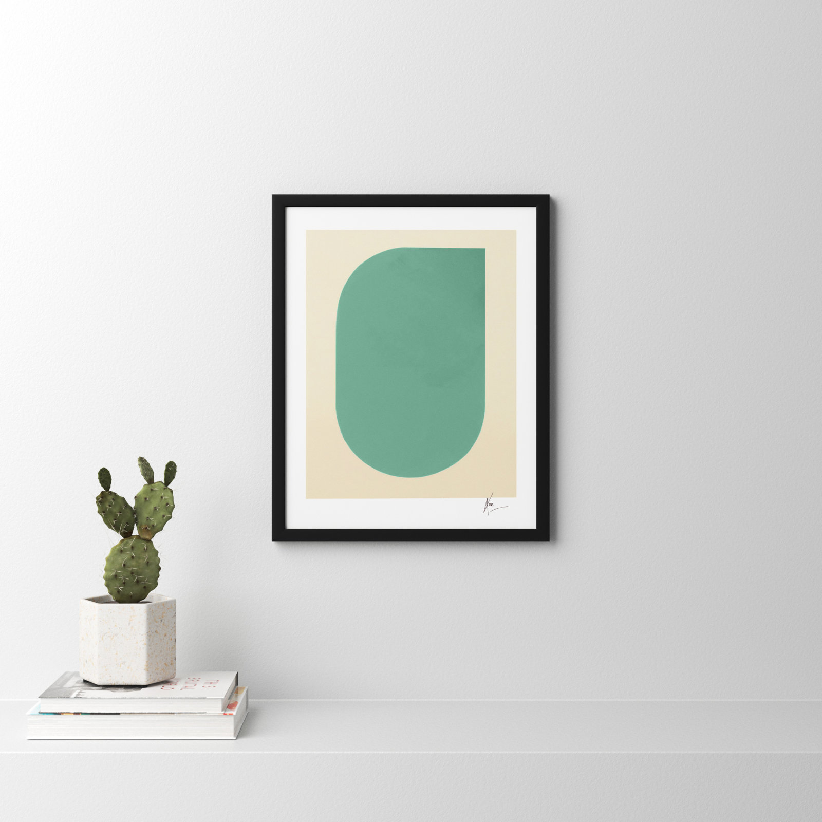 Keyhole "Keyhole 5" Painting by Lee Lessem, Black Framed, 25" H x 20" W x 1.25" D