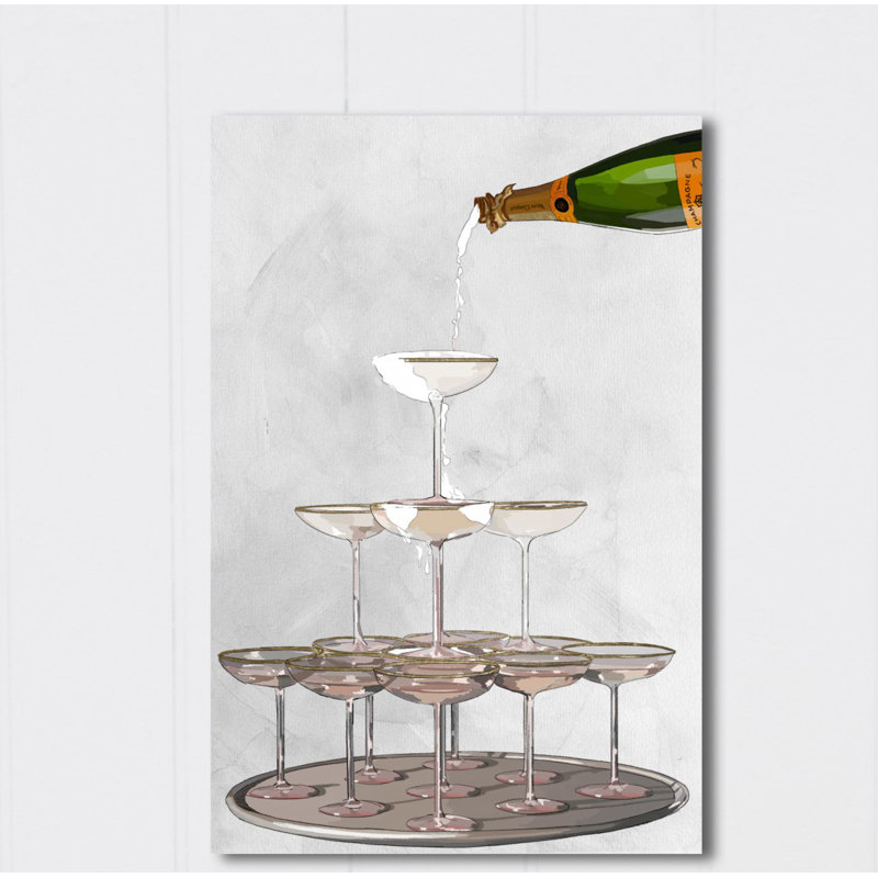 «Champagne Tower», impression sur toile, H 36 po x l 24 po x P 1,5 po