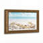 Art mural en toile noyer doré encadré pour le salon, la chambre à coucher, le bureau ou le vestibule - décoration murale décorative avec scène de plage-129053295-129053290