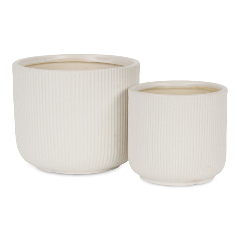 Currula Handmade Ceramic Pot Planter, 4.75" x 5" x 5"