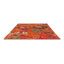 Wonderland Hand Tufted Wool/Viscose Floral Area Rug in Amber/Lapis-1583449801