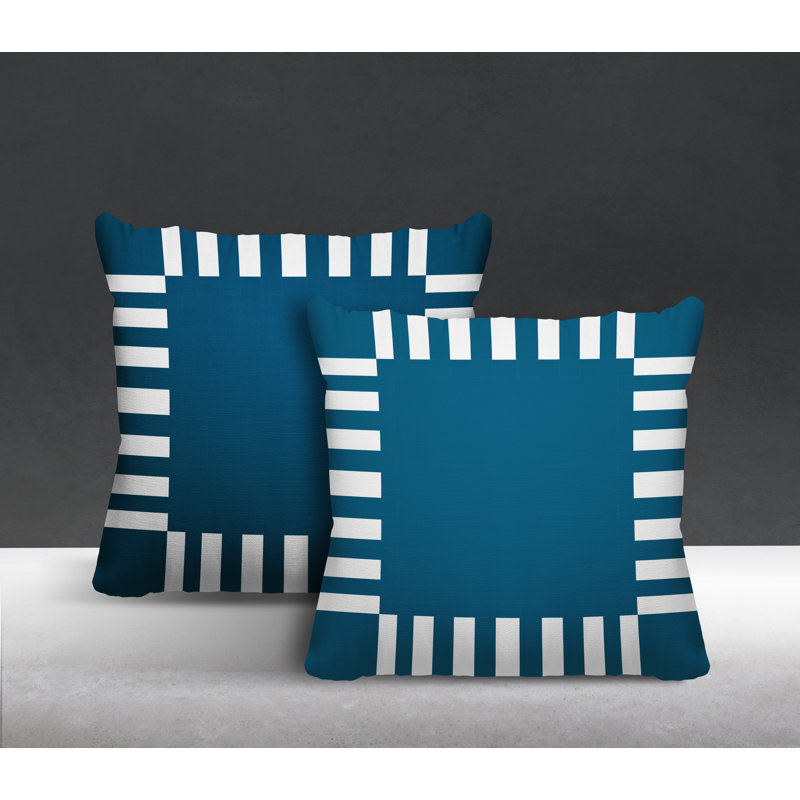  Coussin intérieur / extérieur, L 17 po x H 17 po, Turquoise