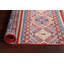 Tapis de couloir rouge / beige en laine noué à la main 2 pi 8 po x 9 pi 9 po