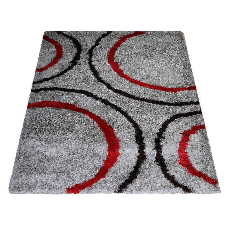 Manns Hand Tufted Shag Polyester Eco-Friendly Area Rugs - Rectangle, Multicolor, Contemporary Modern Design, High Pile Thick Handmade Anti Skid Area Rugs for Living Room, Bed Room