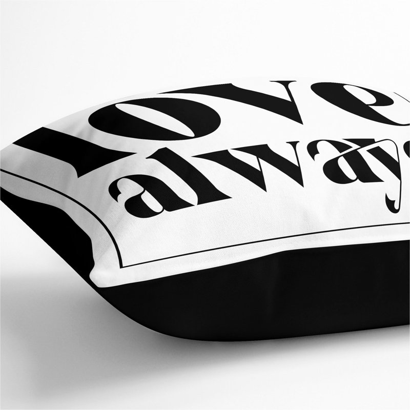 Square Cushion, 40cm H x 40cm W x 15cm D, Black