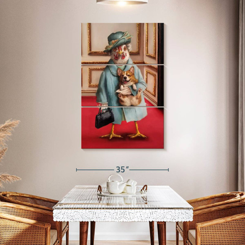 Ketti Her Majesty Chicken, 57" H x 36" W