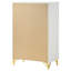 Commode verticale en bois manufacturé à 5 tiroirs-109233338