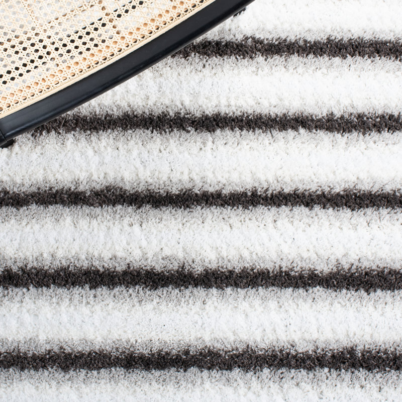 Berber Shag Performance Striped Rug, Square 7'