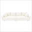 Canapé 102,4 po en velours côtelé 102,4 po avec coussins moelleux et coussins moelleux modernes et siège profond convertible pour le salon et la chambre à coucher